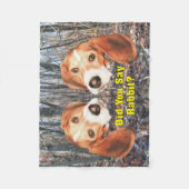 Zei je konijn? Beagle Fleece Blanket (Voorkant)