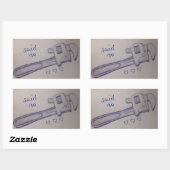 zei nee rechthoekige sticker (Vel)