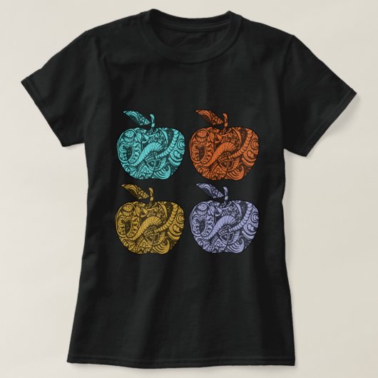 Zeichnung von Äpfeln im Doodle Stil T-shirt (Design voorkant)