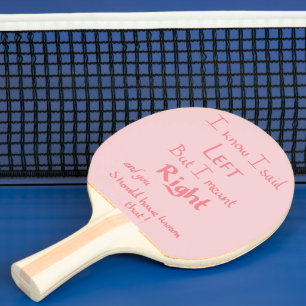 Zeiden Linkse Grappige Richtingen Argument Slogan Tafeltennisbatje