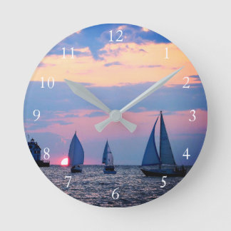 Zeil in Zonsondergang Ronde Klok