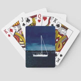 Zeil op het Blauw Pokerkaarten