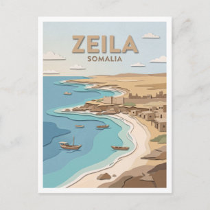 Zeila-kust Somalië Briefkaart