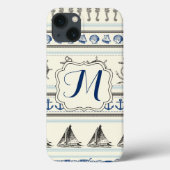 Zeilanker Nautisch Monogram IPAD Case (Achterkant)