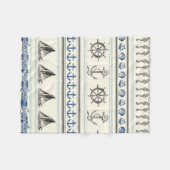 Zeilanker Nautische Touw Knoop Fleece Deken (Voorkant (Horizontaal))