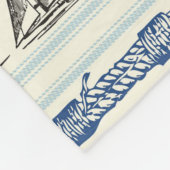 Zeilanker Nautische Touw Knoop Fleece Deken (Hoek)