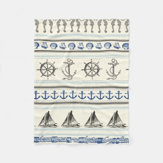 Zeilanker Nautische Touw Knoop Fleece Deken (Voorkant)