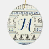 Zeilanker Nautische Touw Knoop Patroon Ornament (Links)