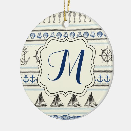 Zeilanker Nautische Touw Knoop Patroon Ornament (Links)