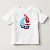 Zeilboeg, zeilschip, zeilen, zeilen, zeilen, boot, kinder shirts (Voorkant)