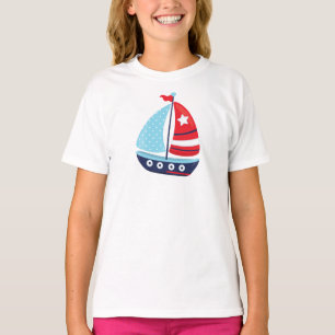 Zeilboeg, zeilschip, zeilen, zeilen, zeilen, boot, t-shirt