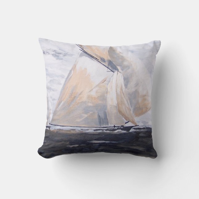 Zeilboot #2 Pillow Kussen (Voorkant)