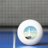 Zeilboot - 3D rendering Pingpongballen (Net)