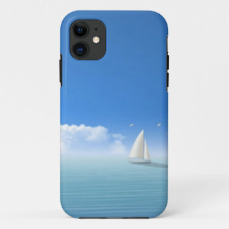 zeilboot aan de horizon iPhone 11 hoesje