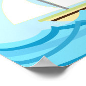 Zeilboot Baby shower Banner Poster (Hoek)