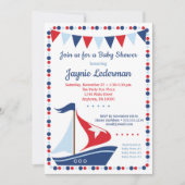 Zeilboot Baby shower Kaart (Voorkant)