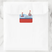 Zeilboot Baby shower Vierkante Sticker (Tas)