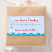 Zeilboot Baby shower Waterflesetiketten Etiket (Insitu)