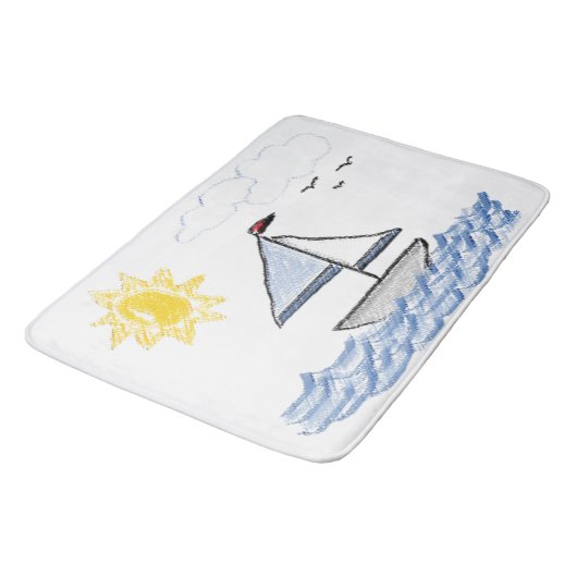 Zeilboot Badmat (Gekanteld)