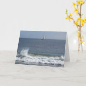 Zeilboot bij Strand Doran Kaart (Gele Bloem)