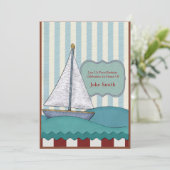 Zeilboot Birthday Kaart (Staand voorkant)