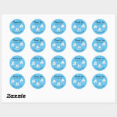 Zeilboot Birthday Ronde Sticker (Vel)