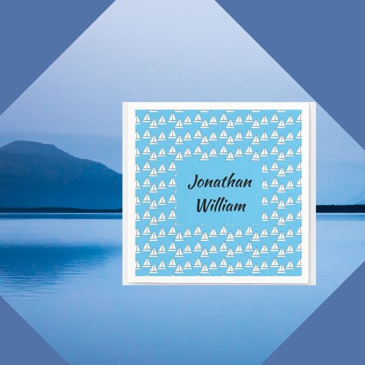 Zeilboot Birthday Servet