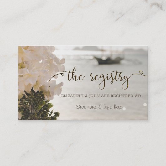 Zeilboot Bloemen Strand Registry Enclosure Informatiekaartje (Voorkant)