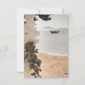 Zeilboot Bloemen Strand repetitie diner Kaart (Achterkant)