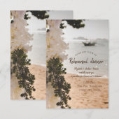 Zeilboot Bloemen Strand repetitie diner Kaart (Voorkant / Achterkant)