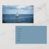 Zeilboot, Blue Ocean Zee Nautische Cruising Visitekaartje (Voorkant / Achterkant)