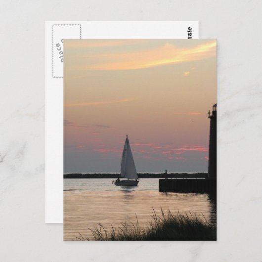 Zeilboot Briefkaart (Voorkant / Achterkant)