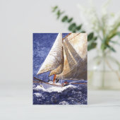 Zeilboot Briefkaart (Staand voorkant)