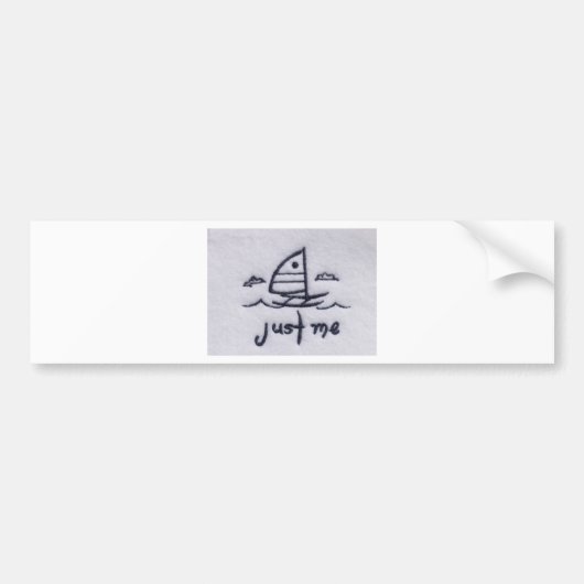 Zeilboot Bumpersticker (Voorkant)