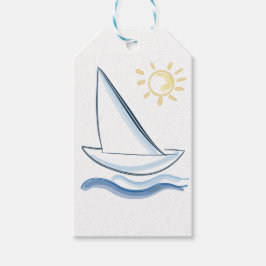 Zeilboot Cadeaulabel