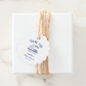 Zeilboot Dank je Jongen Baby shower Bedankjes Labels (In situ)