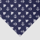 Zeilboot en ankerpatroon tissuepapier (Detail)