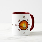 Zeilboot en kompas Roos Mok (Voorkant rechts)