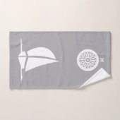 zeilboot en kompas - zilveren kleurbadhanddoekset bad handdoek (Handdoek)