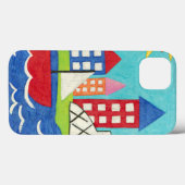 Zeilboot en luchtballon met Cityscape Case-Mate iPhone Case (Achterkant (horizontaal))