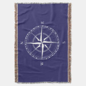 Zeilboot en meer Nautical Ship Compass Deken (Voorkant Verticaal)