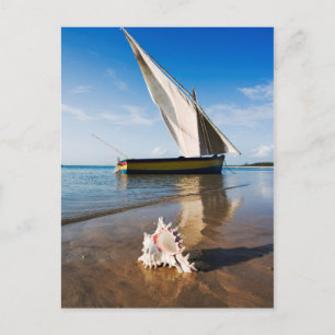 Zeilboot en -schaal Mozambique, Benguerra Lodge Briefkaart