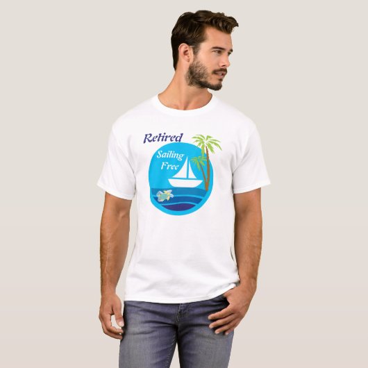 Zeilboot en schildpad T-shirt (Voorkant volledig)