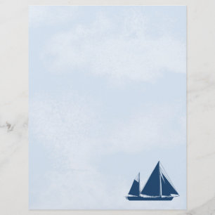 Zeilboot en Sky Stationery Letterhead