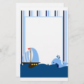 Zeilboot en walvisbakkerij briefpapier (Voorkant / Achterkant)