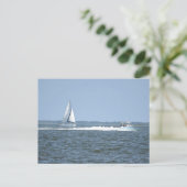 Zeilboot Foto Briefkaart (Staand voorkant)