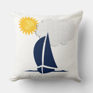 Zeilboot geanimeerd kussen