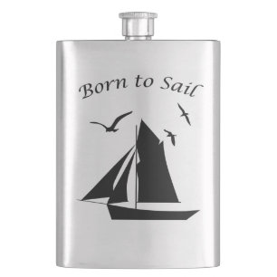Zeilboot geboren in de Nautical Classic Flastic Sa Heupfles