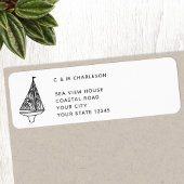 Zeilboot gepersonaliseerd retour adres etiket