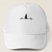 Zeilboot Heartbeat Skipper Fun Catamaran Gift Trucker Pet (Voorkant)